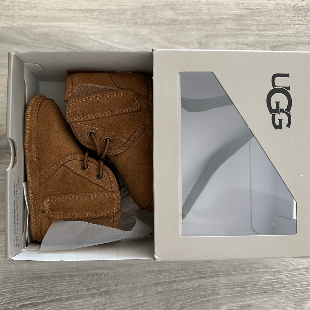 Baby UGG Neumel booties, size 2/3.